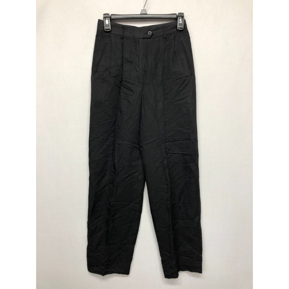 Vintage Isabel Ardee Women Pleated Trouser Dress Pants Size 6 Linen Blend M126 8
